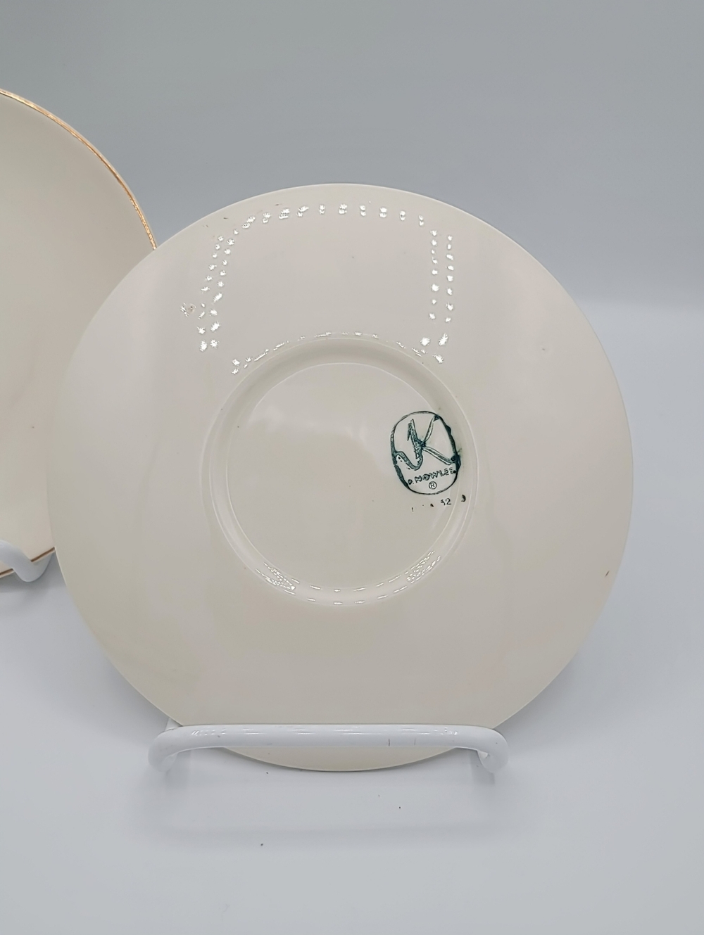Edwin Knowles Apple Blossom Salad Plates Set of 4 22K Gold Freda Diamond Vintage - Picture 7 of 14